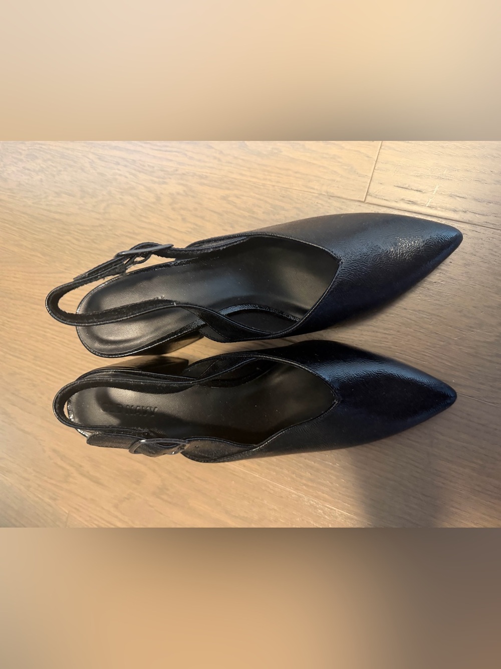 Old Navy Black Pointed Toe Slingback Heels